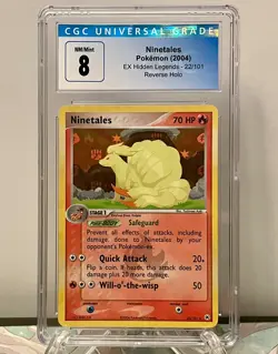 Ninetales Pokemon TCG (2004) EX Hidden Legends Reverse Holo Graded CGC 8 - Image 1