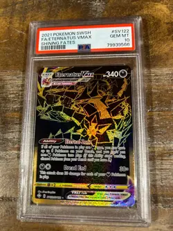 POKEMON 2021 Sword Shield Shining Fates Full Art VMAX ETERNATUS 3 #SV122 PSA 10 - Image 1