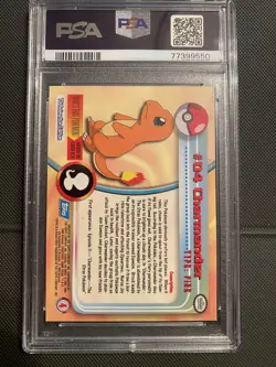 1999 TOPPS POKEMON TV FOIL #4 CHARMANDER PSA 6 - Image 2