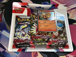 Scarlet & Violet 3 Pack Blister (Arcanine) Pokemon TCG Sealed Pixel Cosmos Holo - Image 1