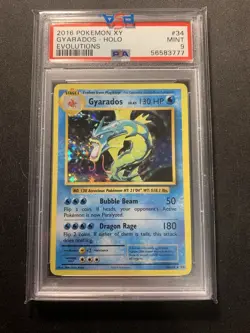 2016 POKEMON GYARADOS HOLO XY EVOLUTIONS 34/108 PSA 9 - Image 1