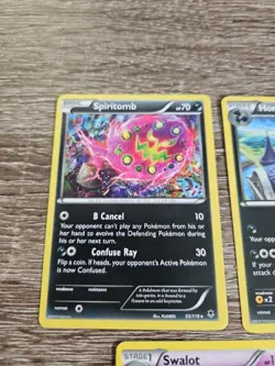 Pokemon Tcg Lot 5 Rares Phantom Forces Spiritomb Honchkrow Feraligatr Swalot - Image 2