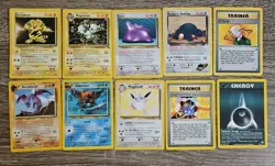 Pokemon Tcg Lot Of 10 GAMEFREAK Rares Fossil Neo Genesis Base Jungle LP-NM - Image 1