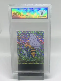 1999 Merlin Pokemon Stickers - Beedrill #S5 Special Glitter - DSG 9 Mint - Image 1