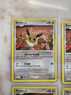 Pokemon D&P Majestic Dawn Set COMMON Eevee 62/100 - Near Mint Condition (x4) - Image 2