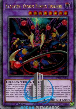 Yugioh Starving Venom Fusion Dragon Quarter Century Secret Rare RA04-EN272 - Image 1