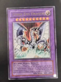 YUGIOH CYBER END DRAGON ULTIMATE RARE VERY GOOD CONDITION CRV-EN036 - Image 1