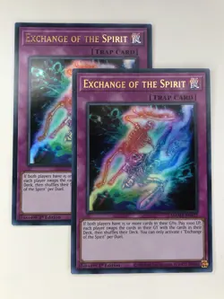 2x Yugioh Exchange of the Spirit 1st Edition Ultra Rare MAMA-EN032 NM - Image 1