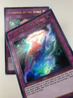 2x Yugioh Exchange of the Spirit 1st Edition Ultra Rare MAMA-EN032 NM - Image 2
