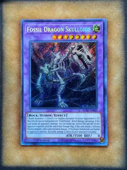 Yugioh Fossil Dragon Skullgios BLAR-EN009 Secret Rare 1st Ed NM - Image 1