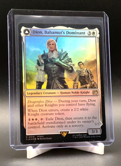 Dion, Bahamut's Dominant/Bahamut Warden of Light MTG Final Fantasy Rare Foil 16 - Image 1