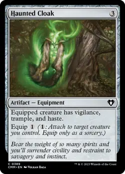 Magic the Gathering (mtg): CMM: Haunted Cloak - Foil - Image 1