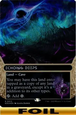 1x - Echoing Deeps - FOIL BORDERLESS - #13 - EOS: Stellar Sigh - NM MTG - Image 1