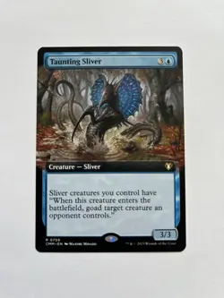 Taunting Sliver NM (Extended Art) Commander Masters Regular MTG - Image 1