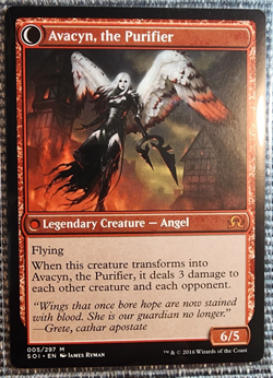 2016 MTG Shadows Over Innistrad Archangel Avacyn 005/297 (NM) Magic - Image 2