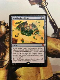 1x Worldwalker Helm MTG Outlaws of Thunder Junction: The Big Score Nonfoil NM - Image 1