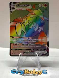 Pokemon Heatran VMAX 191/189 Astral Radiance Sword & Shield SECRET RARE - Image 1