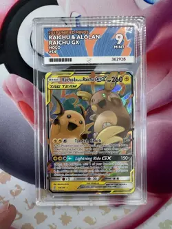 Pokemon TCG Raichu Alolan Raichu Tag Team GX Unified Minds 54/236 ACE 9 MINT - Image 1