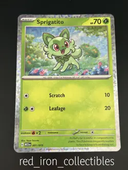 Sprigatito 001/015 Holo McDonald's 2023 Match Battle Promo Pokemon Card M23 TCG - Image 1