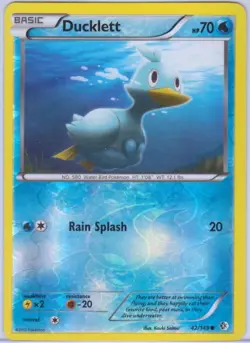 Ducklett - 42/149 - Reverse Holo - Black & White 7: Boundaries Crossed - Pokemon - Image 1
