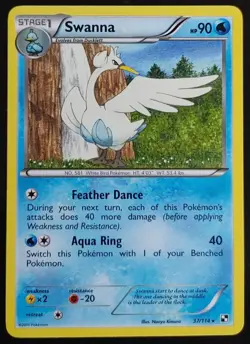 Swanna - 37/114 - Rare - Black & White 1: (Base Set) - Pokemon - Image 1