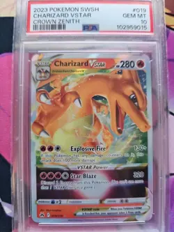 2023 Pokemon SWSH Charizard VSTAR 019/159 CROWN ZENITH PSA 10 GEM MINT - Image 1