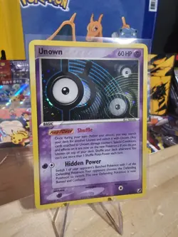 Pokemon Card - Unown (I) Unseen Forces I/28 Holo Rare LP - Image 2