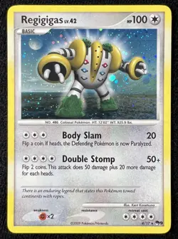 Regigigas POP Series 9 4/17 Cosmos Holo Rare 2009 Promo Pokemon TCG - NM - Image 1