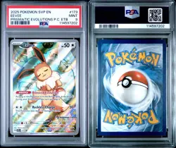 2025 POKEMON PRISMATIC EVOLUTIONS ETB PROMO Pokemon Center SVP 173 EEVEE PSA 9 - Image 2