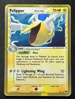 Pelipper 14/17 Delta Species POP Series 5 Holo NEAR MINT 2007 Pokemon TCG - Image 1