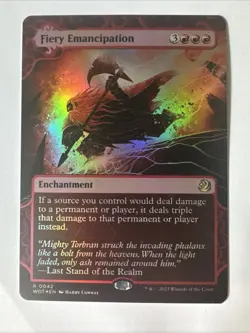 Fiery Emancipation Wilds of Eldraine: Enchanting Tales Foil -NM - Image 1