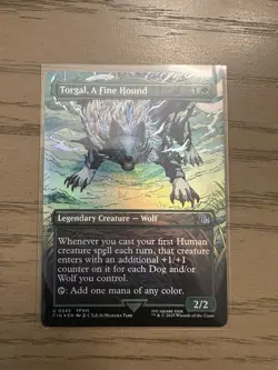 Torgal, A Fine Hound Borderless Foil Magic The Gathering Final Fantasy, NM #345 - Image 1