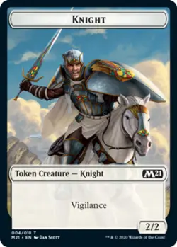 4x Knight Token (004/018) MTG Core Set 2021 (M21) NM Magic Regular - Image 1