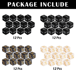 48 Pieces Abilities Keywords Counter Dice Black MTG Counters Bulk... - Image 2