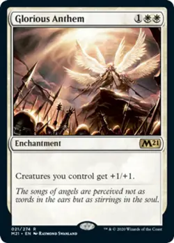 1x Glorious Anthem (021/274) - Foil MTG Core Set 2021 (M21) NM Magic Foil - Image 1