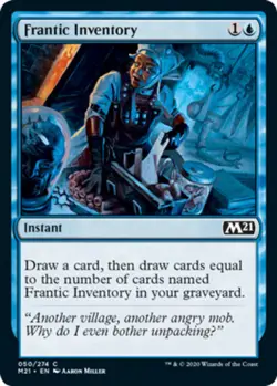 4x Frantic Inventory MTG Core Set 2021 (M21) NM Magic Regular - Image 1