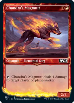 4x Chandra's Magmutt (303) - SHOWCASE MTG Core Set 2021 (M21) NM Magic Regular - Image 1