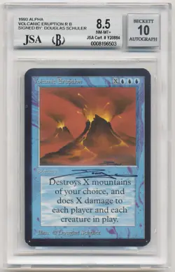 Graded Signed Volcanic Eruption BGS Alpha Artist Douglas Shuler 1993 MTG Magic! - Image 1