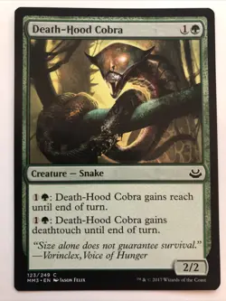 MTG Modern Masters 2017 Death-Hood Cobra 123/249 LP - Image 1
