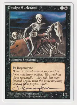 Signed Drudge Skeletons HP Alternate 4th Edition Artist Sandra Everingham MTG! - Image 1