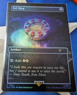 MTG Marvel Secret Lair Sol Ring NM Foil Unplayed SLD Iron Man - Image 1