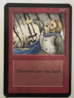 Magic the Gathering MTG Alpha Stone Rain NM (Beta Bob) - Image 1