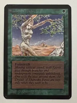 Magic the Gathering MTG Alpha Shanodin Dryads NM- (Beta Bob) - Image 1