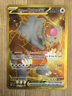 Bloodmoon Ursaluna ex - 222/167 - Pokemon Twilight Masquerade Secret Rare NM - Image 1