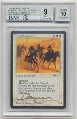 Graded Signed Moorish Cavalry Light BGS 9 Q+ BAS 10 Artist Dameon Willich MTG! - Image 1