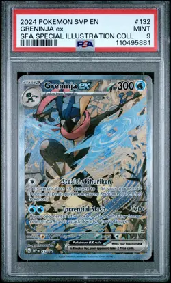 POKEMON SHROUDED FABLE GRENINJA EX #132 ILLUSTRATION PSA 9 MINT #110495881 - Image 1