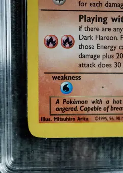 2000 Pokemon 1st Edition Dark Flareon - Team Rocket 35/82 - TAG 9 Mint WOTC - Image 4