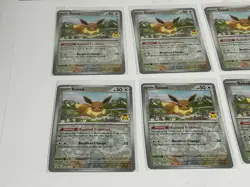 Eevee Pokemon Day 2025 Reverse Cosmos Holo 074/131 Lot Of 6 Cards NM - Image 2