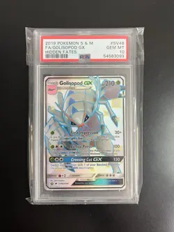 2019 Pokemon Hidden Fates #SV48 Golisopod GX Full ART PSA 10 Gem Mint - Image 1