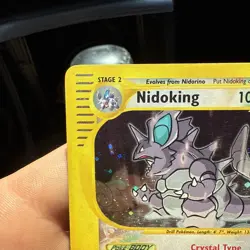 Pokemon AQUAPOLIS - #150/147 Nidoking Crystal - Holo - ENG - SWIRLS - - Image 3
